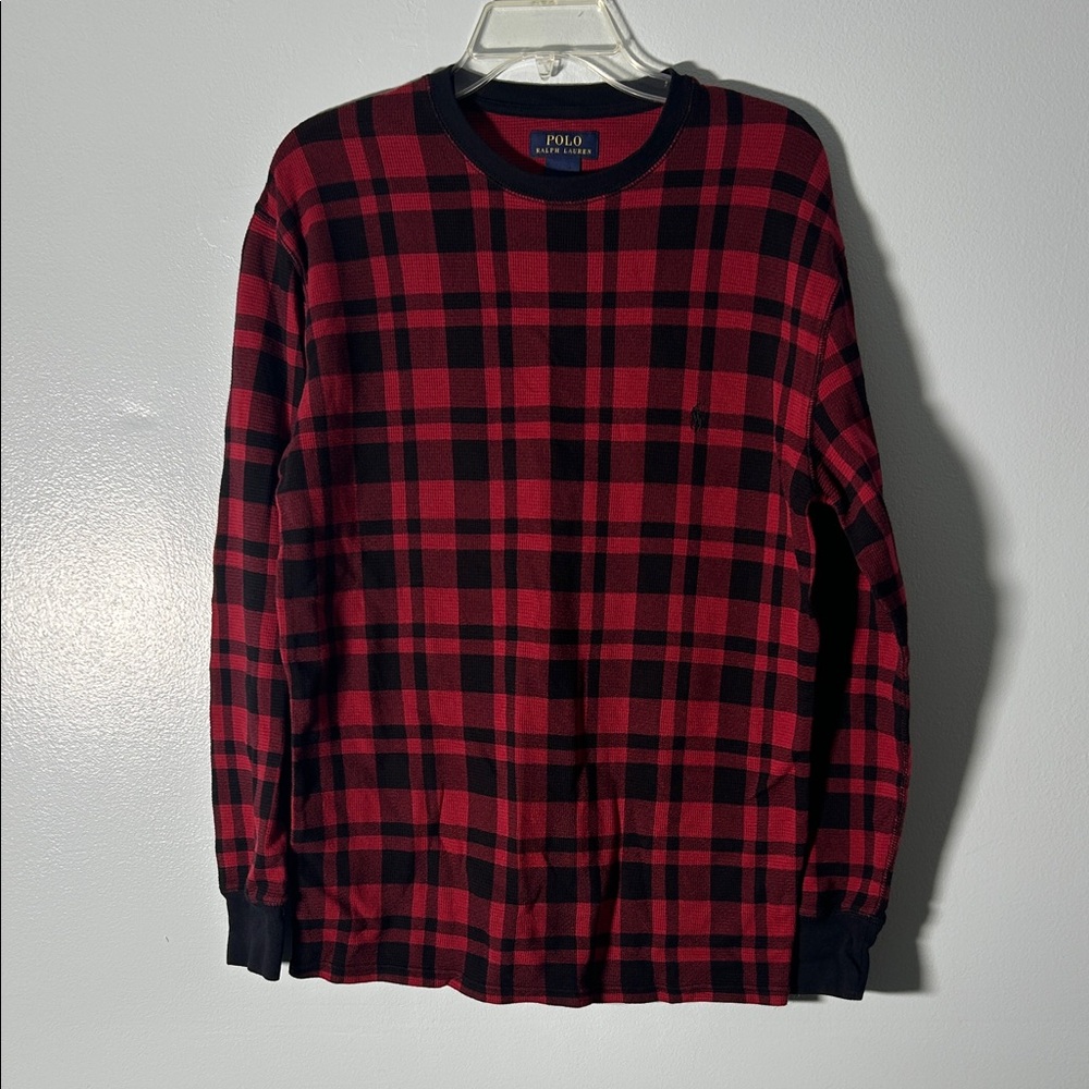 Polo by Ralph Lauren Red and Black Plaid Long Sleeve Tee